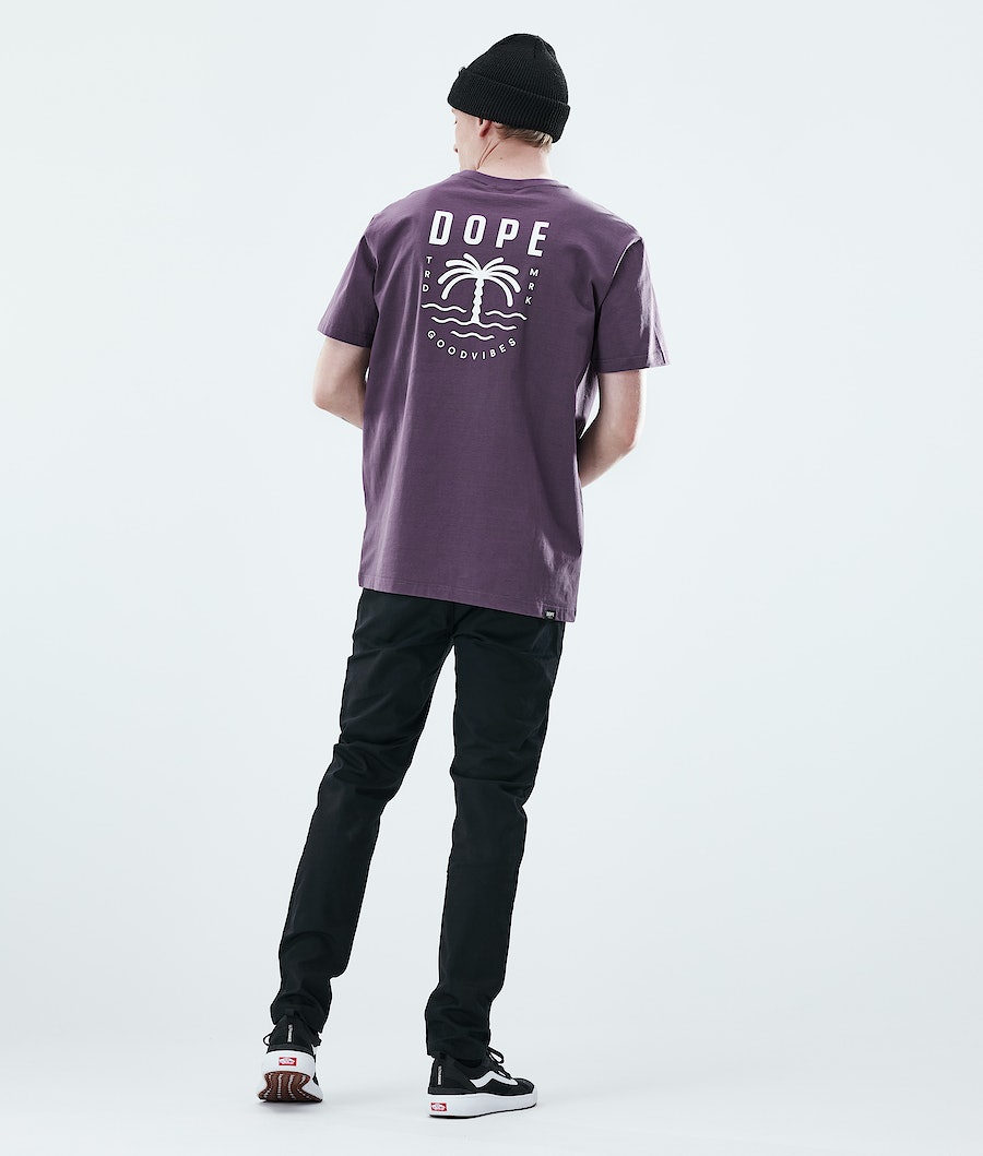 Dope Daily Palm T-Shirts Herren Lila | GN6123750