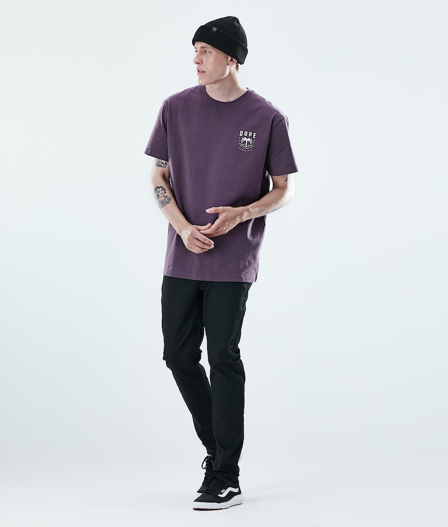 Dope Daily Palm T-Shirts Herren Lila | GN6123750
