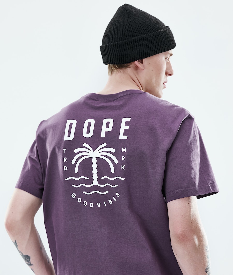 Dope Daily Palm T-Shirts Herren Lila | GN6123750