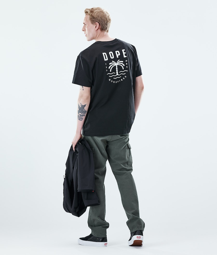 Dope Daily Palm T-Shirts Herren Schwarz | IS7029315