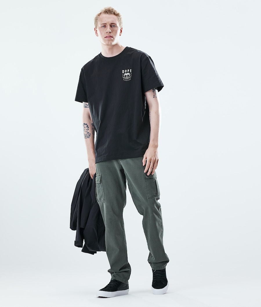 Dope Daily Palm T-Shirts Herren Schwarz | IS7029315