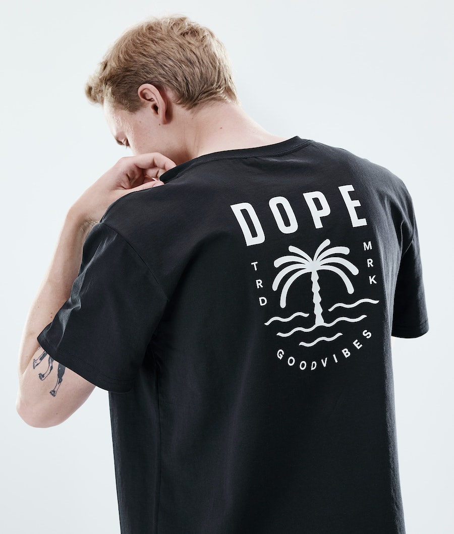 Dope Daily Palm T-Shirts Herren Schwarz | IS7029315