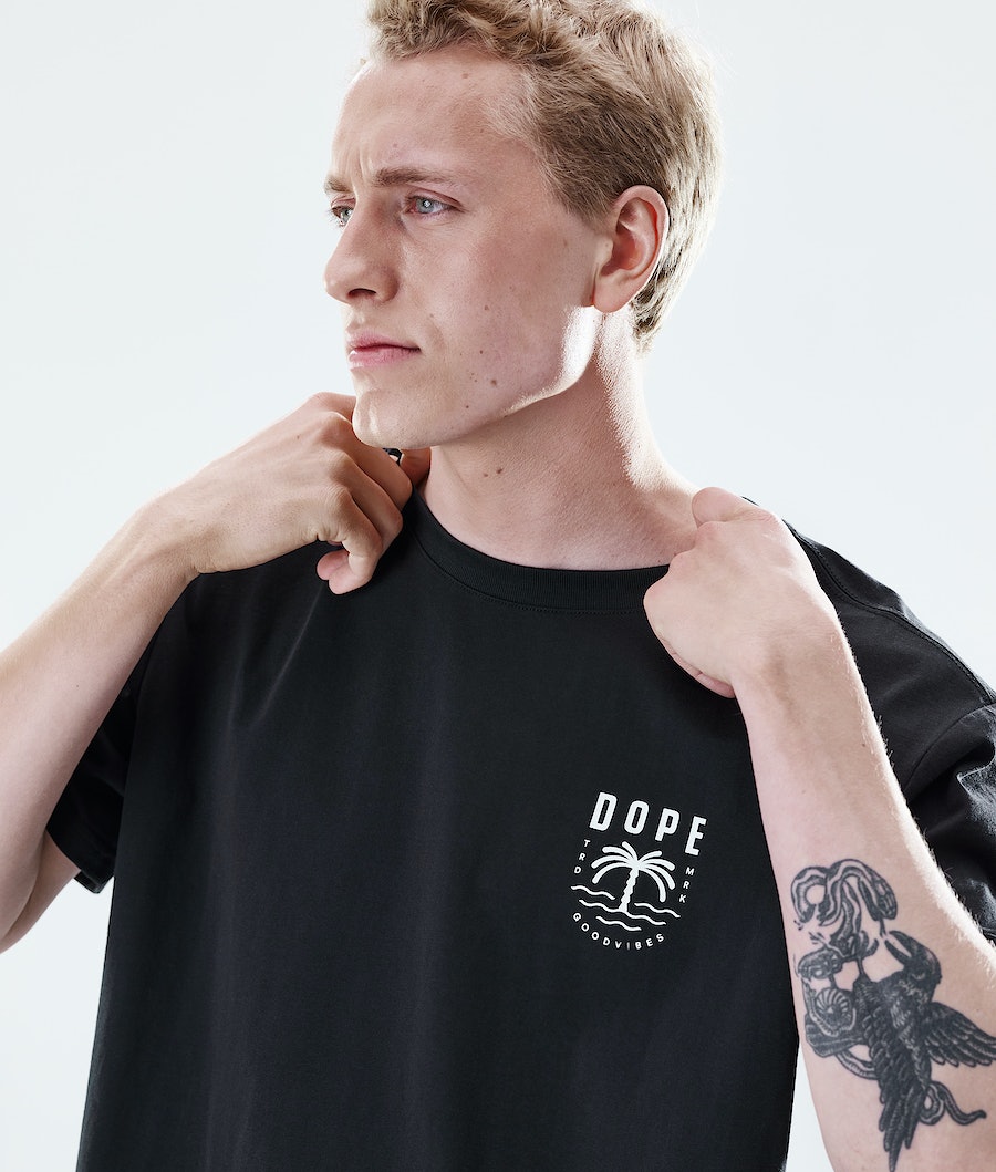 Dope Daily Palm T-Shirts Herren Schwarz | IS7029315