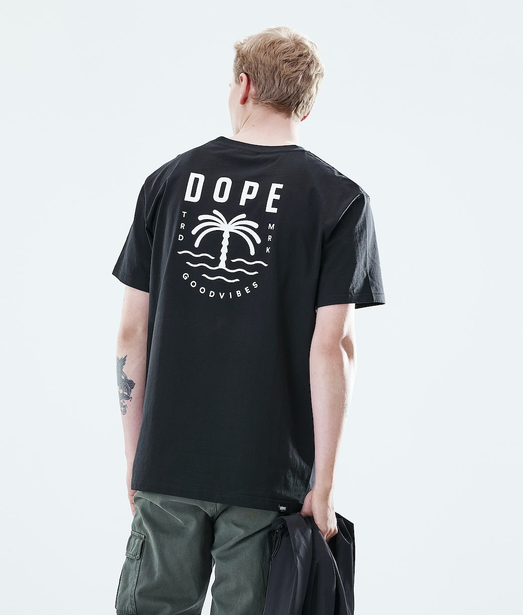 Dope Daily Palm T-Shirts Herren Schwarz | IS7029315