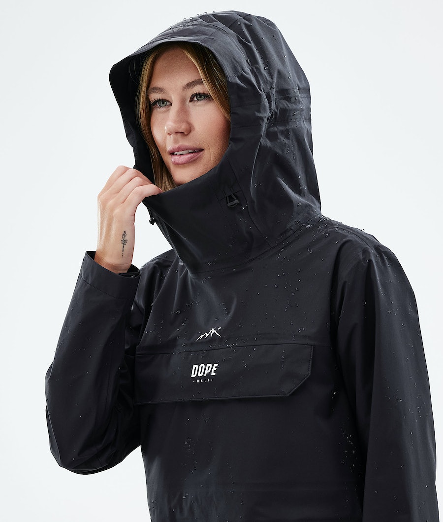 Dope Downpour W Regenjacke Damen Schwarz | LV8349201