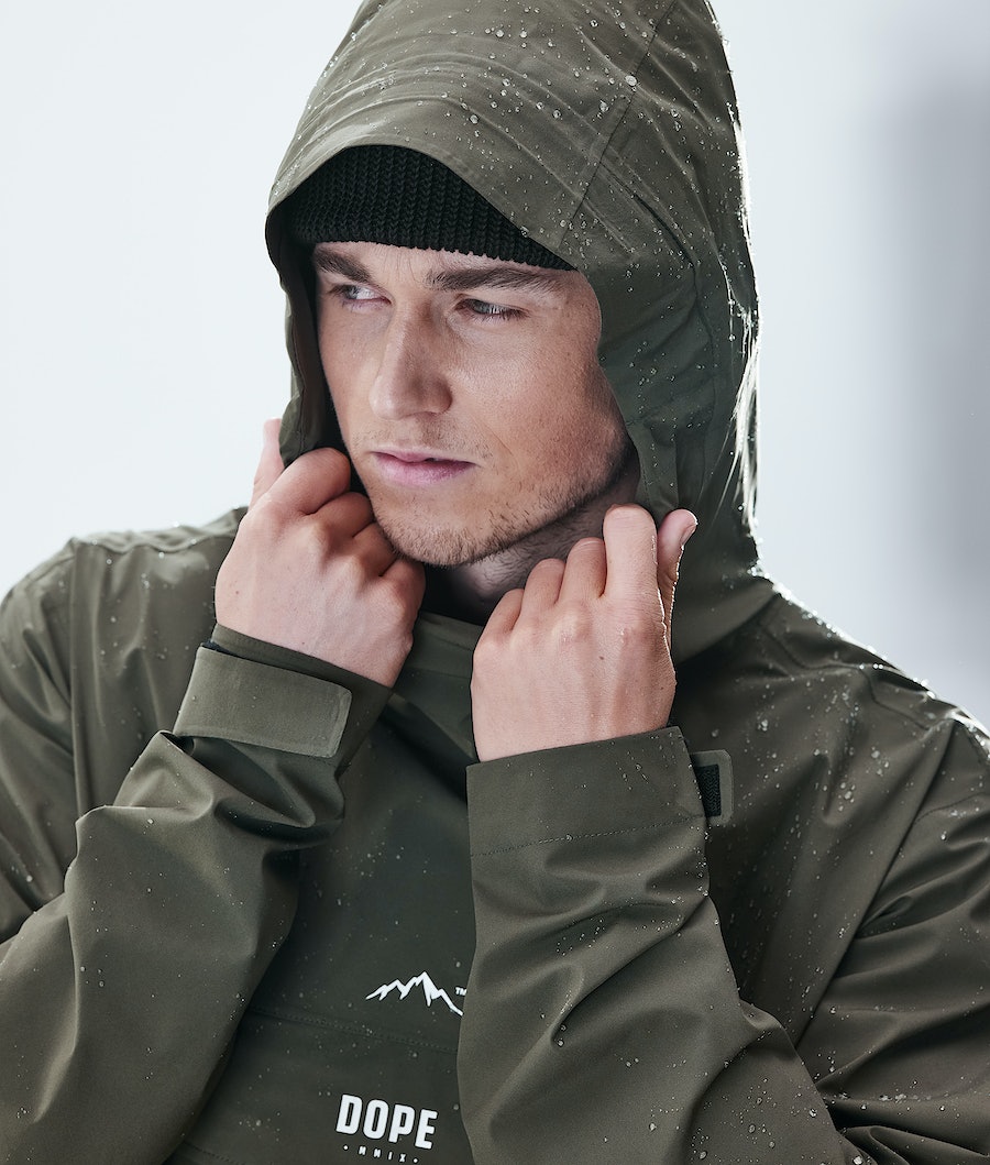Dope Drizzard Regenjacke Herren Olivgrün Grün | KV7315690