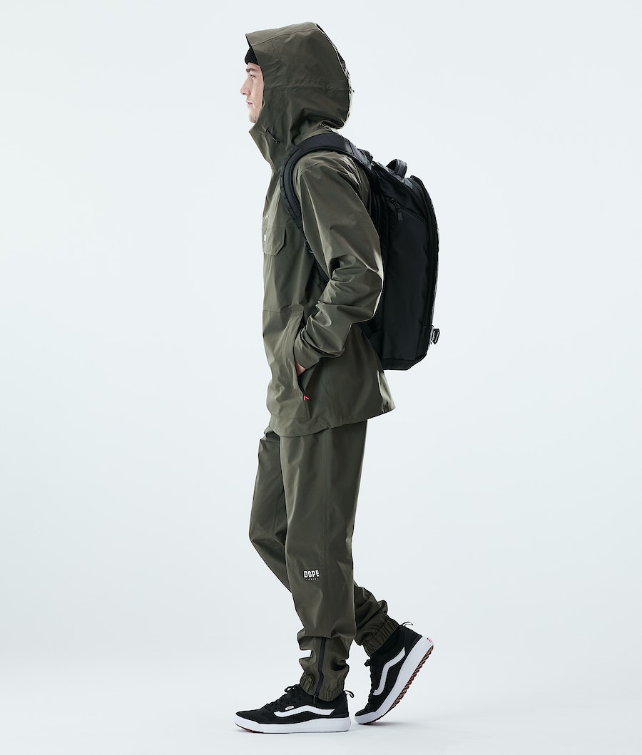 Dope Drizzard Regenjacke Herren Olivgrün Grün | KV7315690