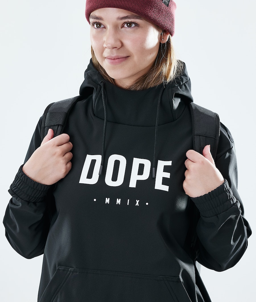 Dope Flight W PO Hoodie Damen Schwarz | VF2149783
