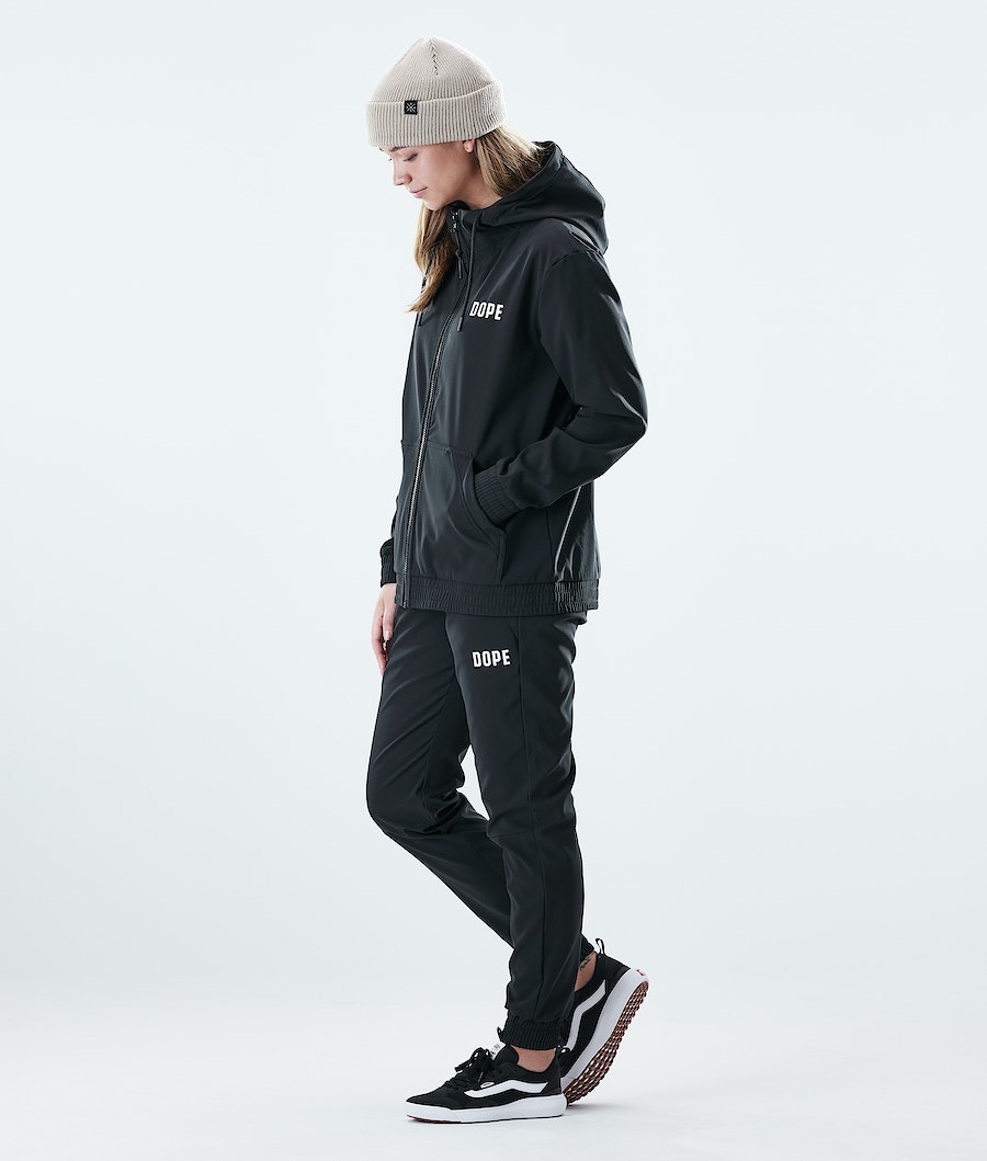 Dope Flight W Zip Hoodie Damen Schwarz | KX4326805