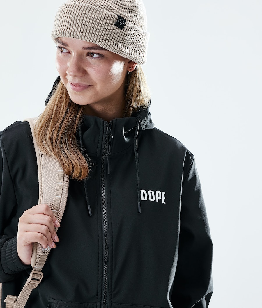 Dope Flight W Zip Hoodie Damen Schwarz | KX4326805