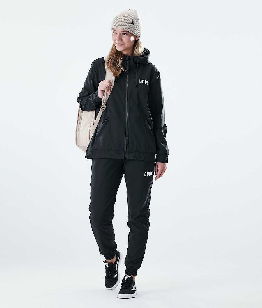 Dope Flight W Zip Hoodie Damen Schwarz | KX4326805