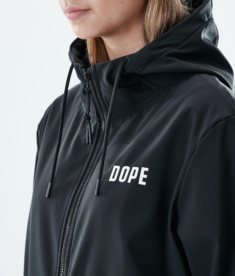 Dope Flight W Zip Hoodie Damen Schwarz | KX4326805
