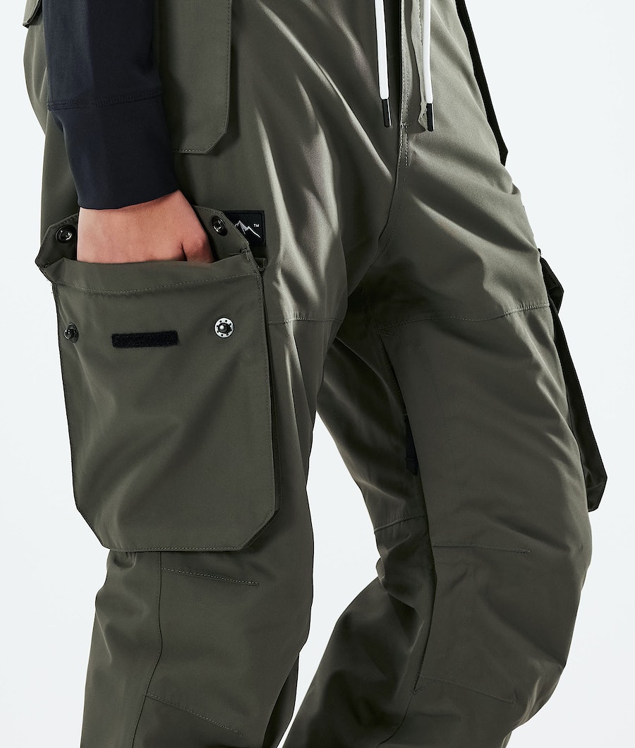 Dope Iconic W 2021 Snowboardhosen Damen Olivgrün Grün | TR9674013