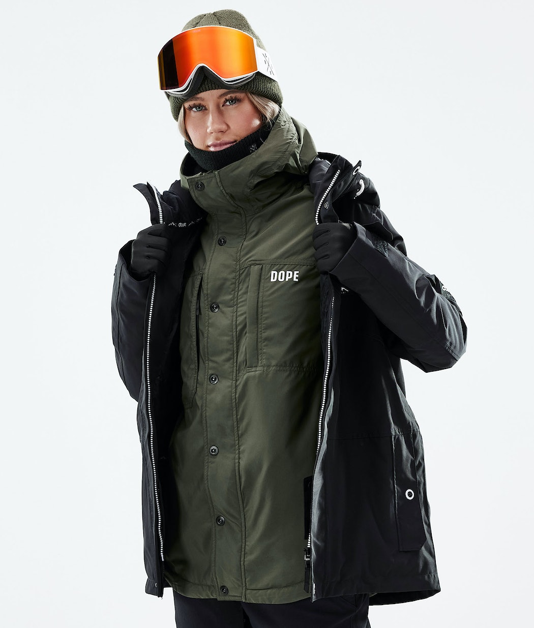 Dope Insulated W Snowboardjacke Damen Olivgrün Grün | IN3051647