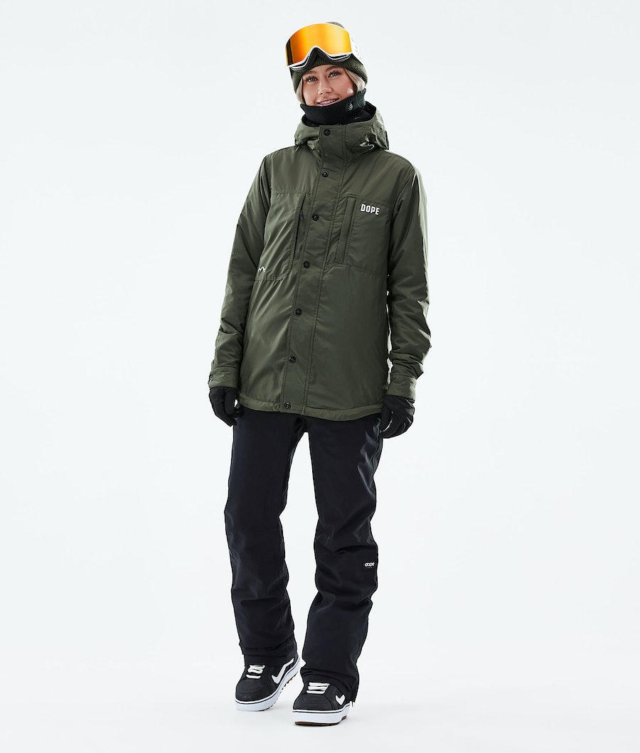 Dope Insulated W Snowboardjacke Damen Olivgrün Grün | IN3051647