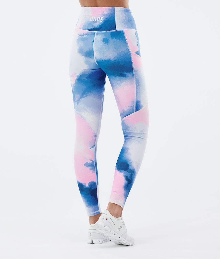 Dope Lofty Tech Leggings Damen Blau Rosa | ZI8362094