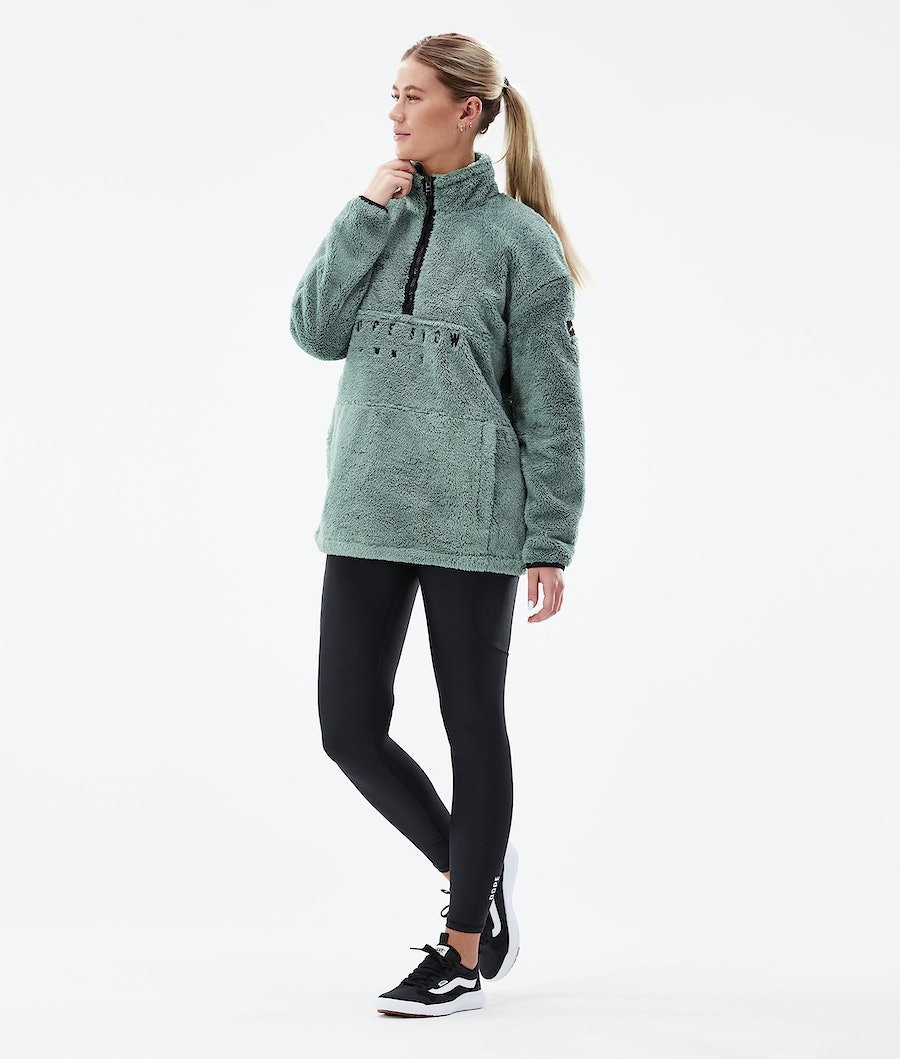 Dope Pile W Fleecepullover Damen Grün | QH4675281