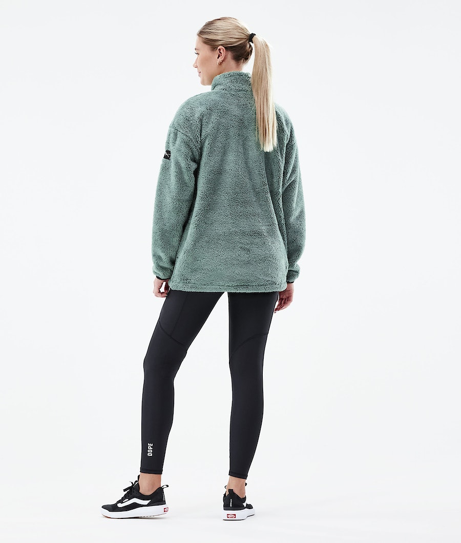 Dope Pile W Fleecepullover Damen Grün | QH4675281