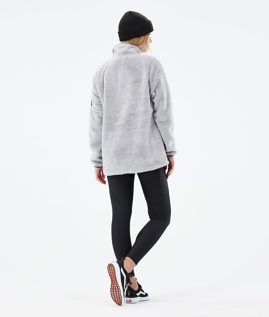Dope Pile W Fleecepullover Damen Hellgrau | XK7642105