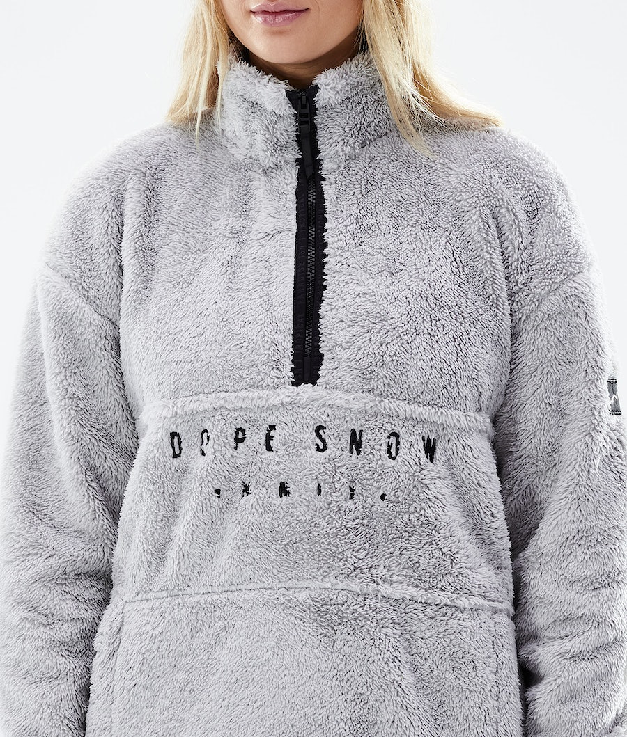 Dope Pile W Fleecepullover Damen Hellgrau | XK7642105