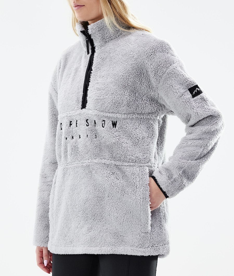 Dope Pile W Fleecepullover Damen Hellgrau | XK7642105
