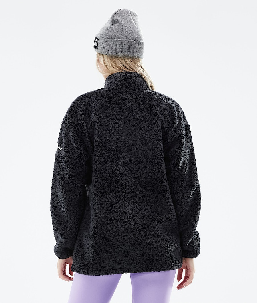 Dope Pile W Fleecepullover Damen Schwarz | RO2749618