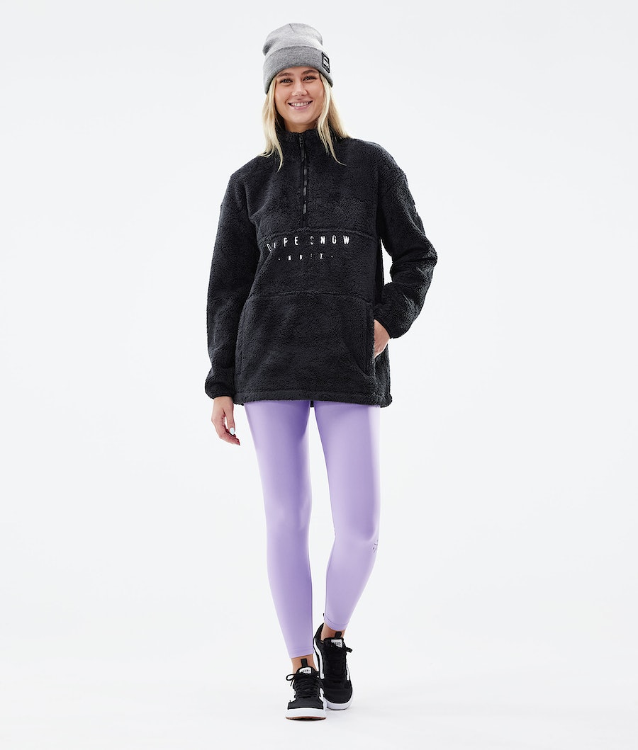 Dope Pile W Fleecepullover Damen Schwarz | RO2749618