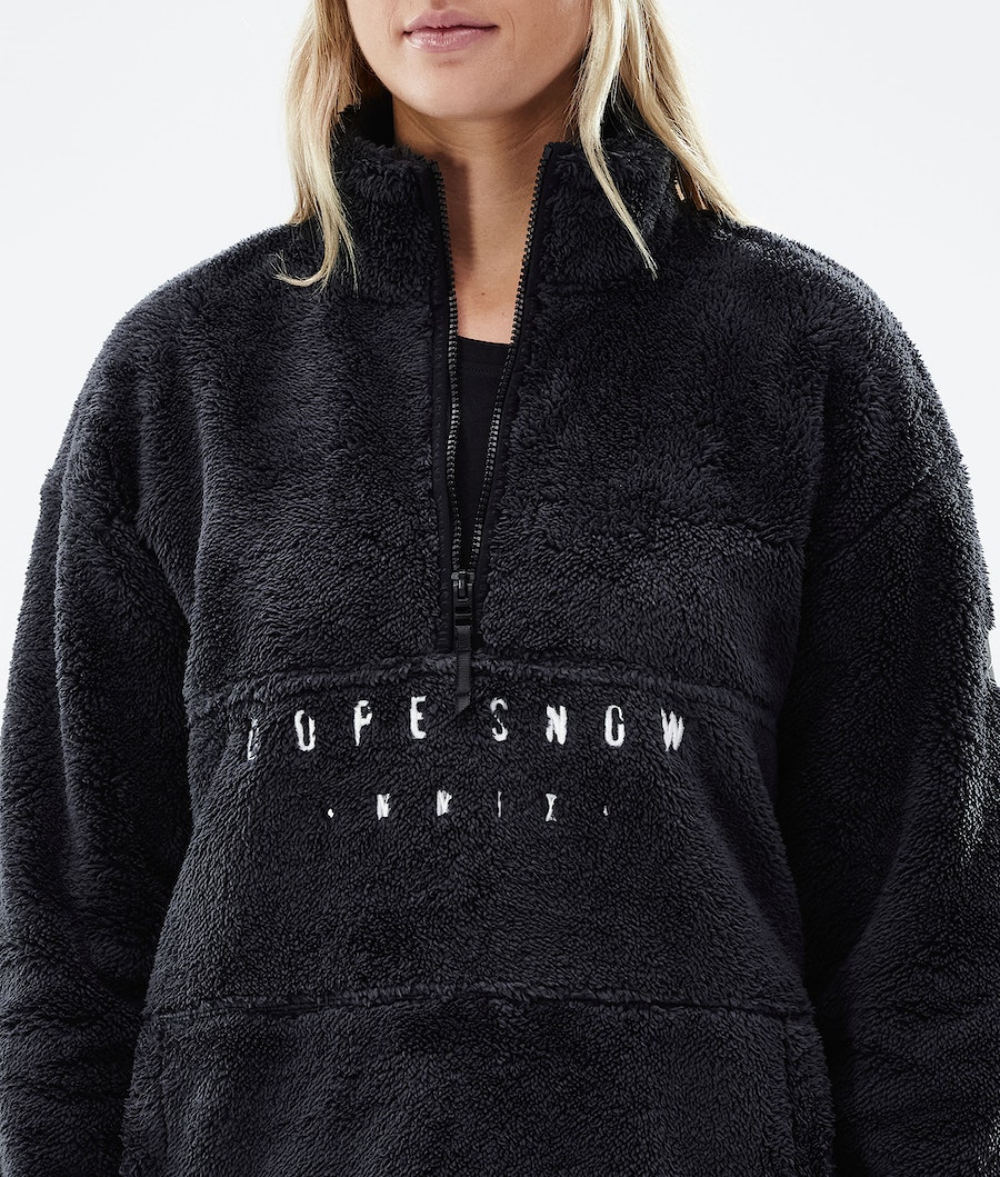 Dope Pile W Fleecepullover Damen Schwarz | RO2749618