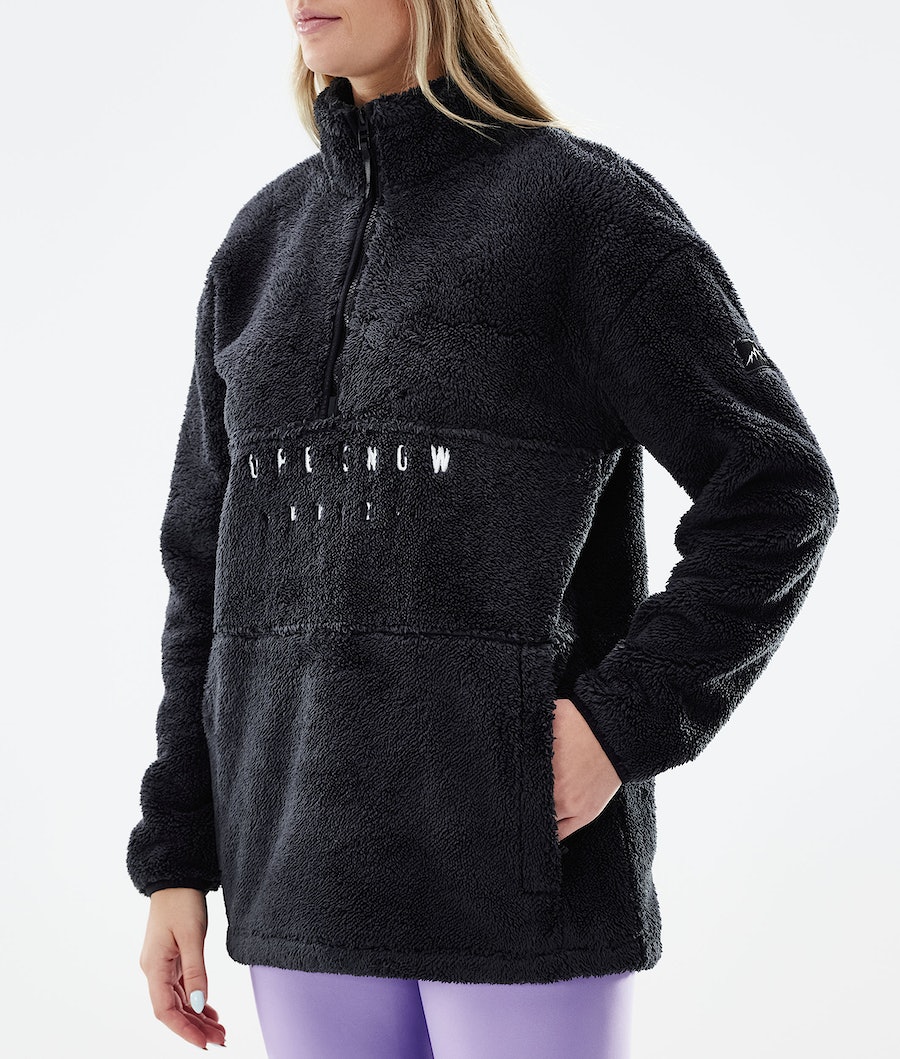 Dope Pile W Fleecepullover Damen Schwarz | RO2749618