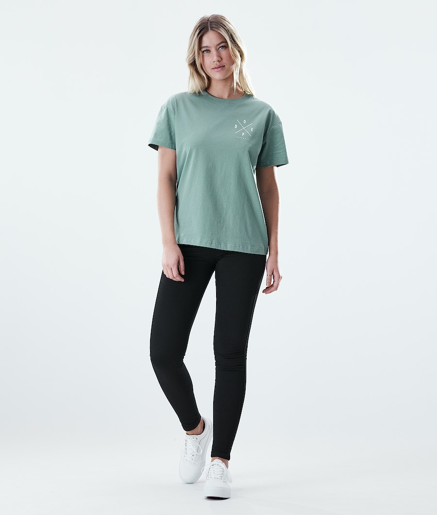 Dope Regular 2X-UP T-Shirts Damen Grün | UA0475316