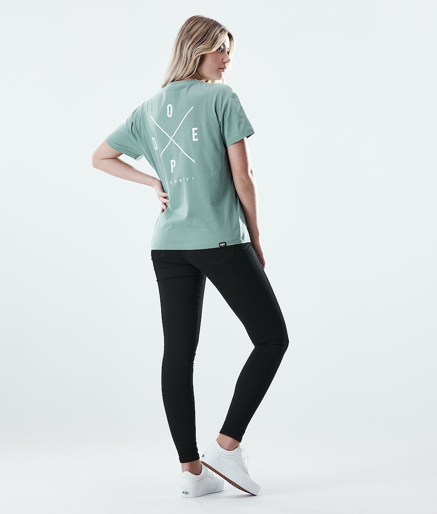 Dope Regular 2X-UP T-Shirts Damen Grün | UA0475316