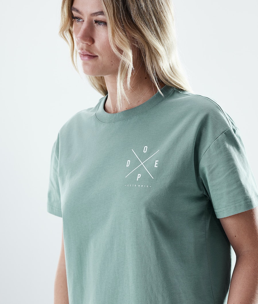 Dope Regular 2X-UP T-Shirts Damen Grün | UA0475316