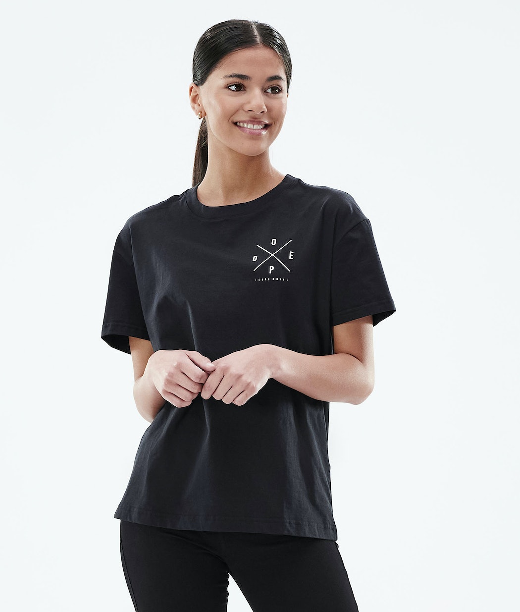 Dope Regular 2X-UP T-Shirts Damen Schwarz | CE8312495