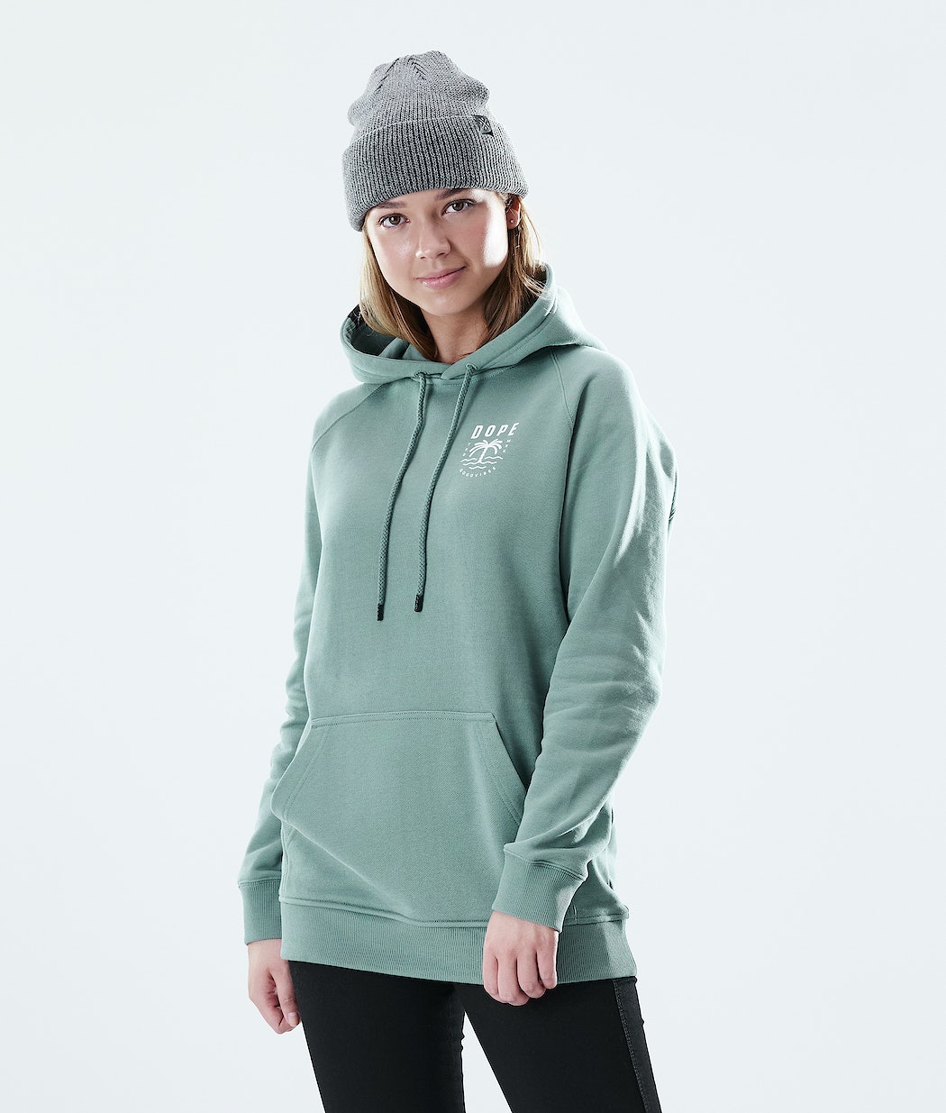 Dope Regular Palm Hoodie Damen Grün | EF6841059