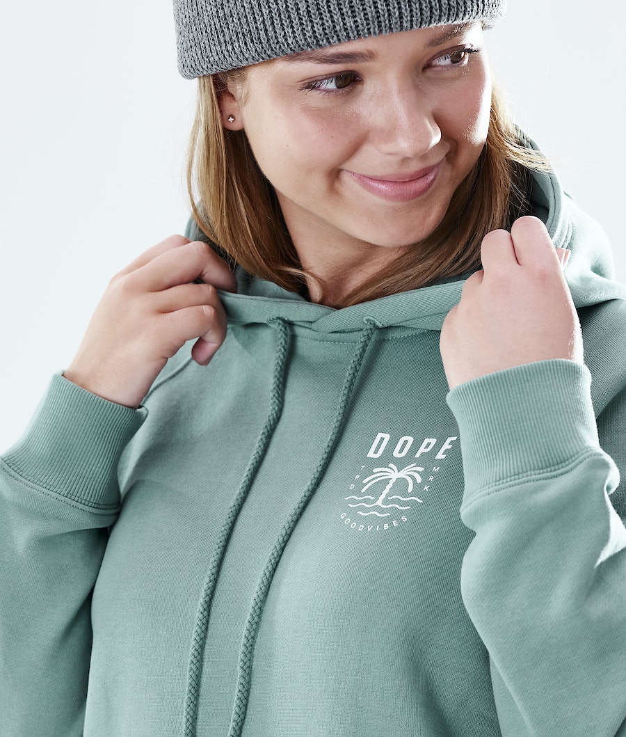 Dope Regular Palm Hoodie Damen Grün | EF6841059