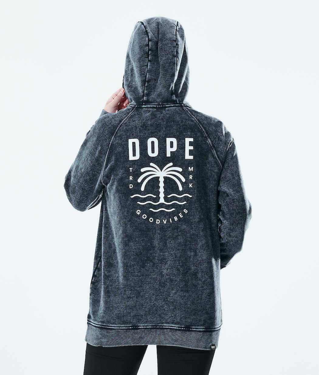 Dope Regular Palm Hoodie Damen Schwarz | LU7643019