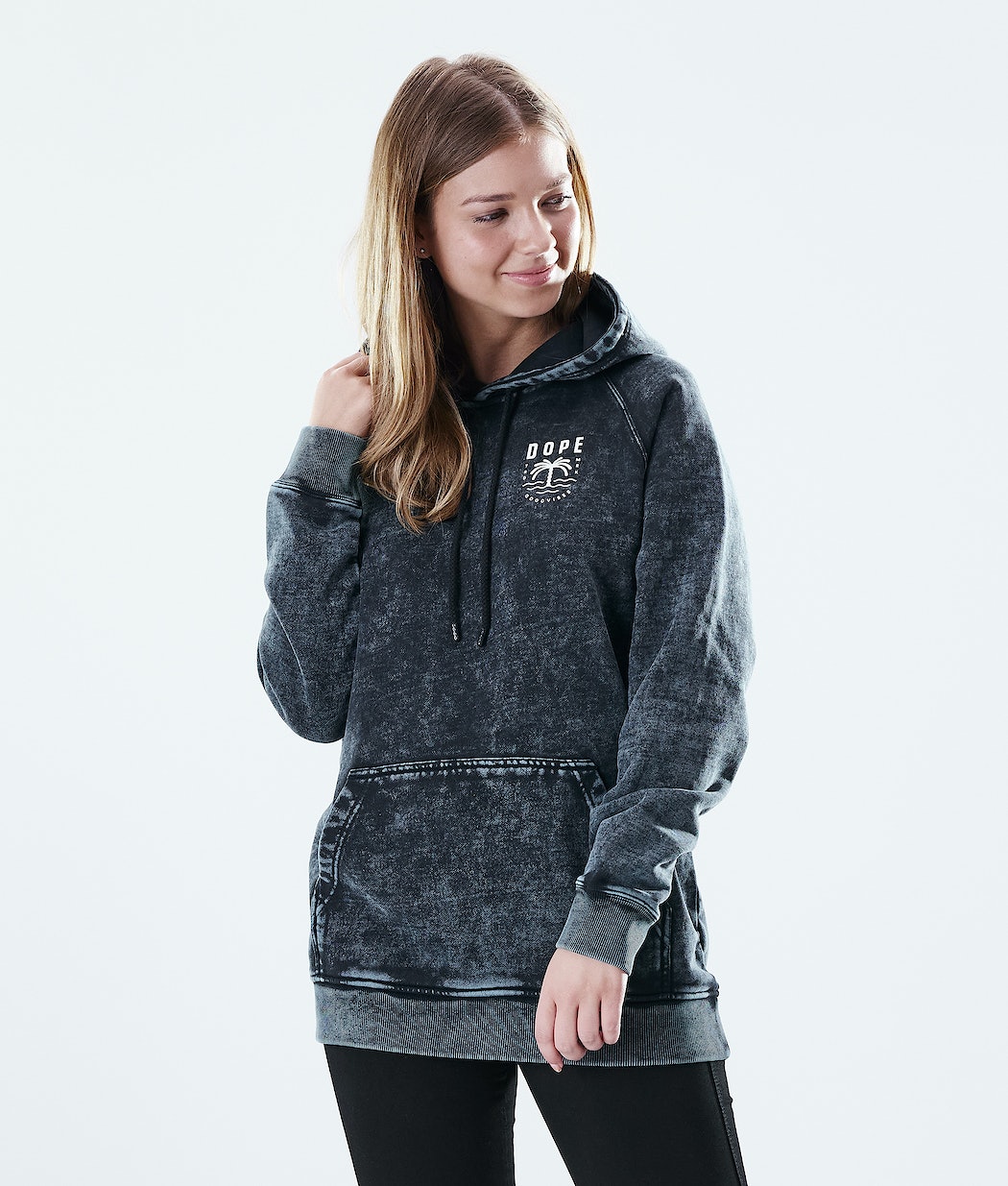 Dope Regular Palm Hoodie Damen Schwarz | LU7643019