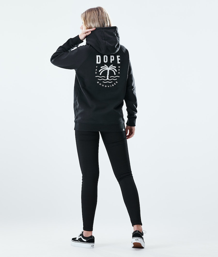 Dope Regular Palm Hoodie Damen Schwarz | WN0512948