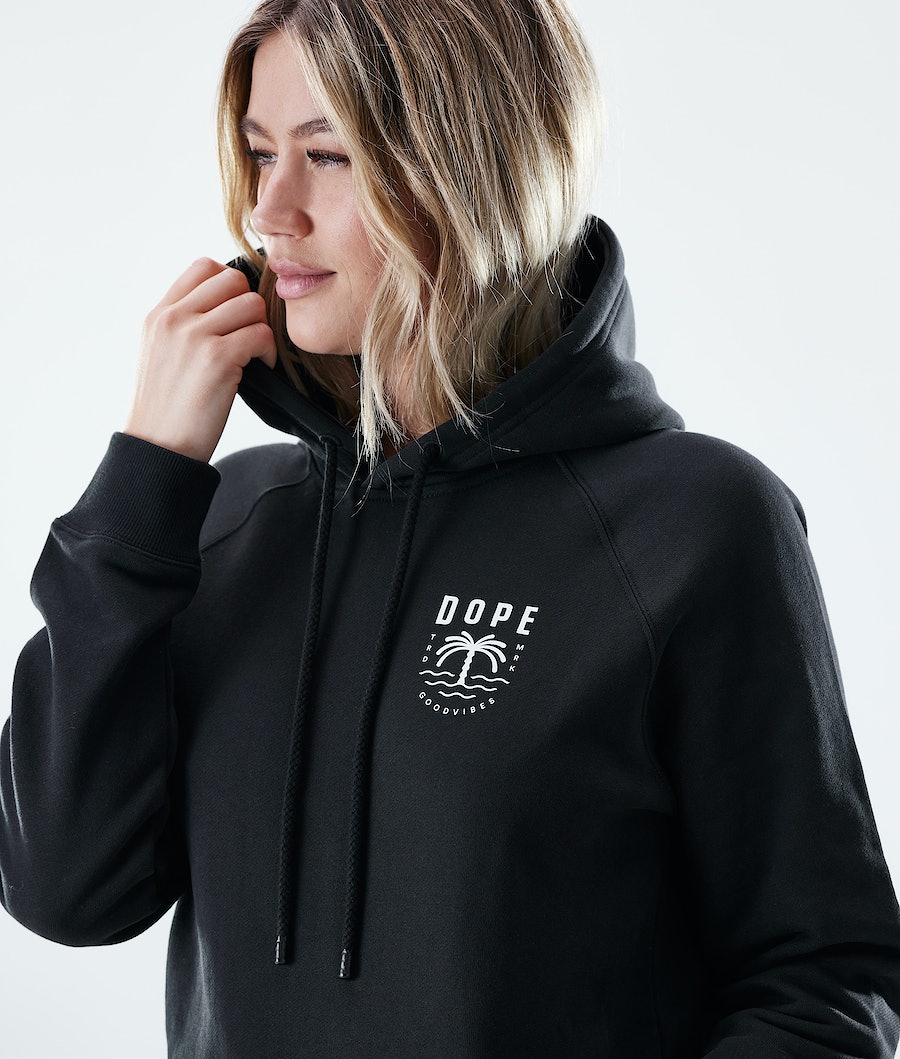 Dope Regular Palm Hoodie Damen Schwarz | WN0512948
