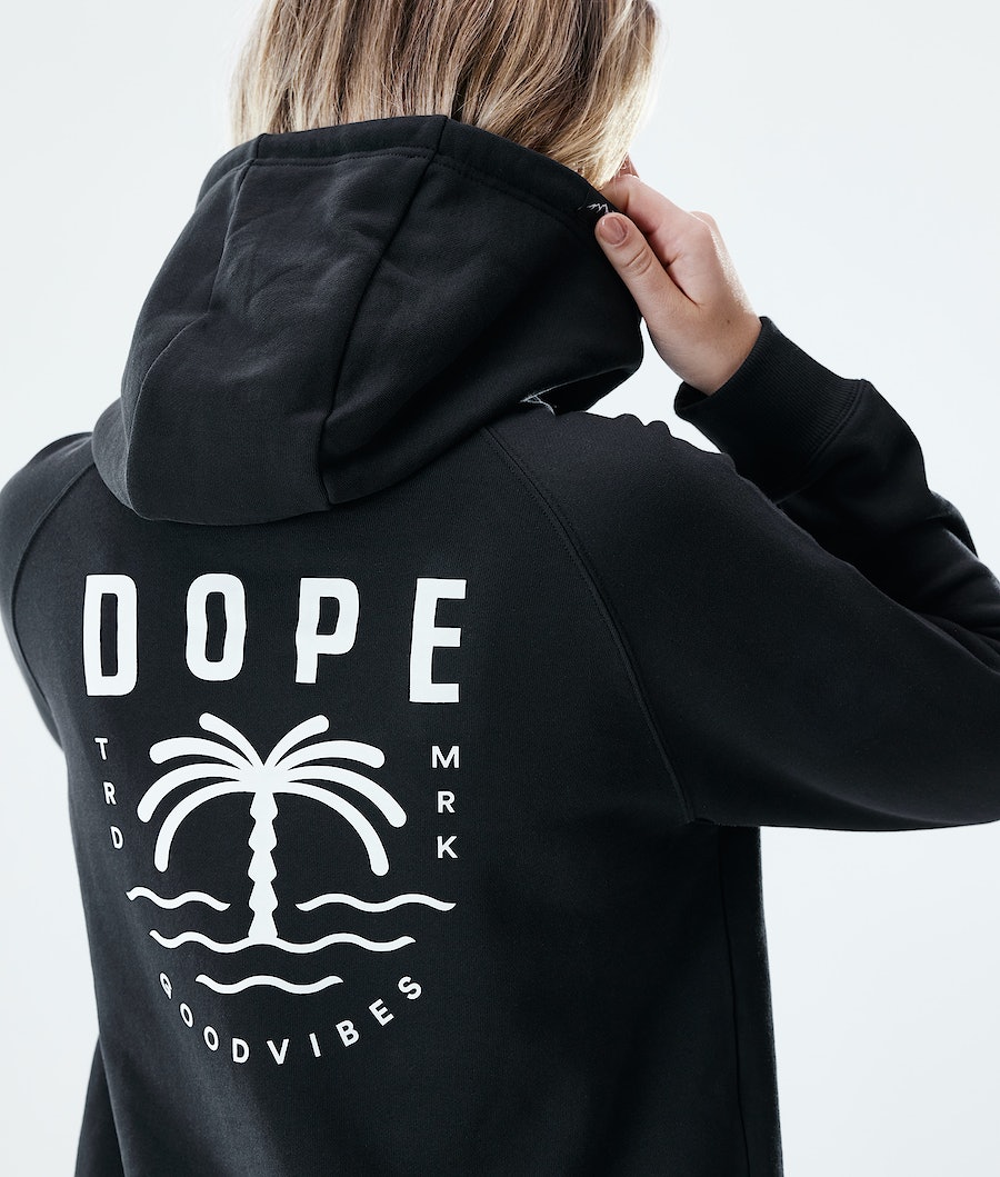 Dope Regular Palm Hoodie Damen Schwarz | WN0512948