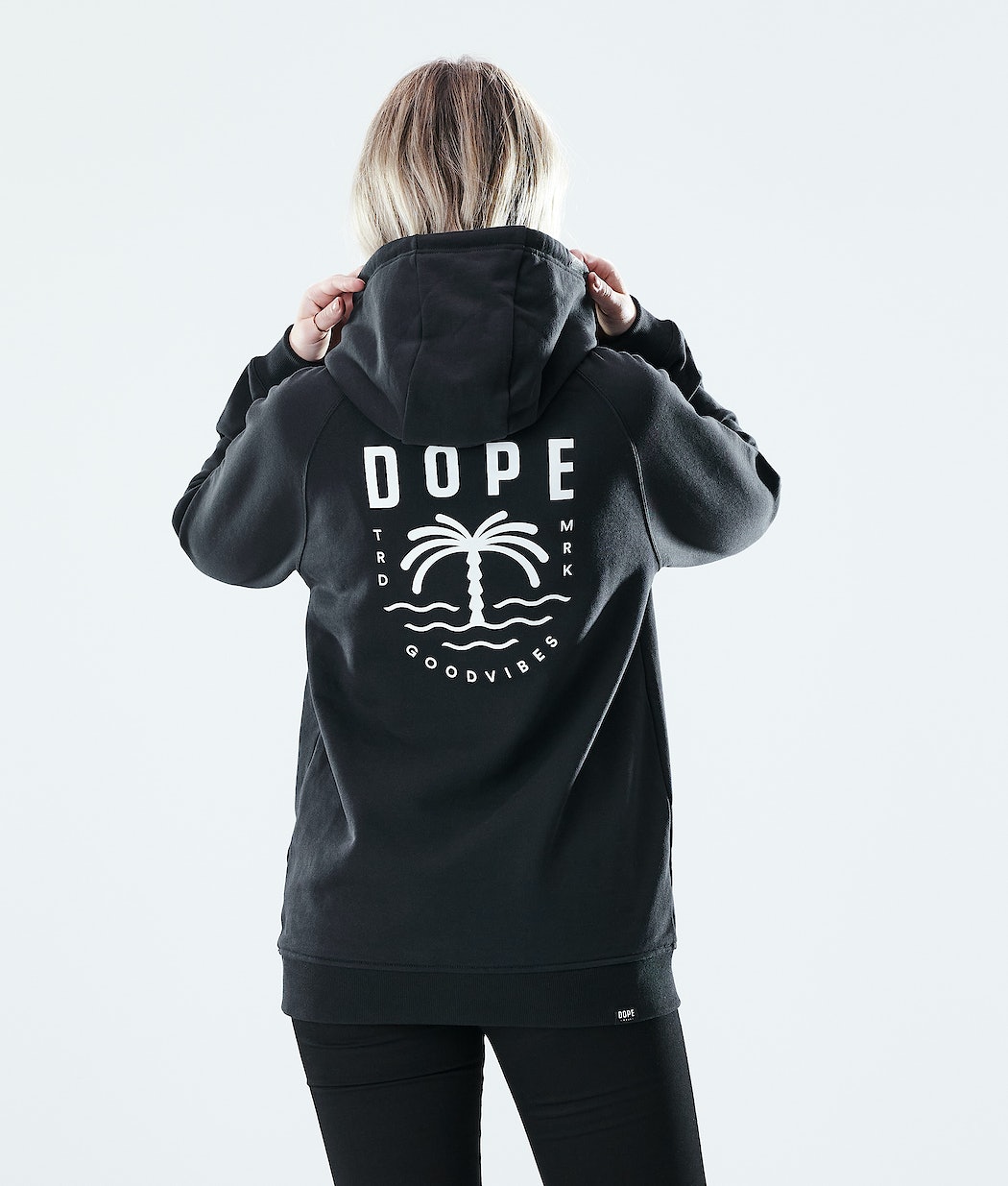 Dope Regular Palm Hoodie Damen Schwarz | WN0512948
