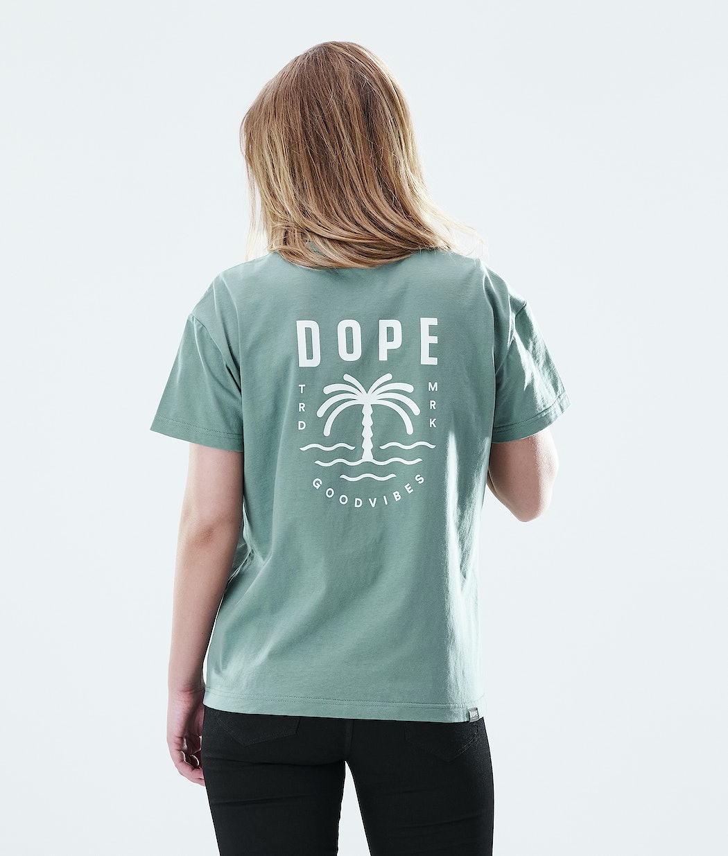 Dope Regular Palm T-Shirts Damen Grün | SD7198523