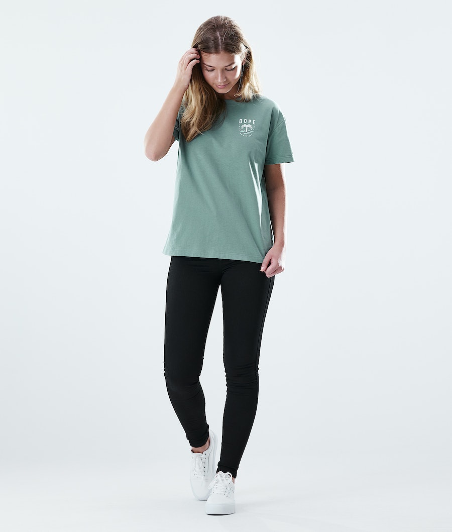 Dope Regular Palm T-Shirts Damen Grün | SD7198523