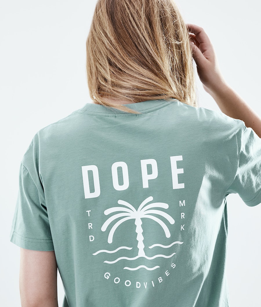 Dope Regular Palm T-Shirts Damen Grün | SD7198523