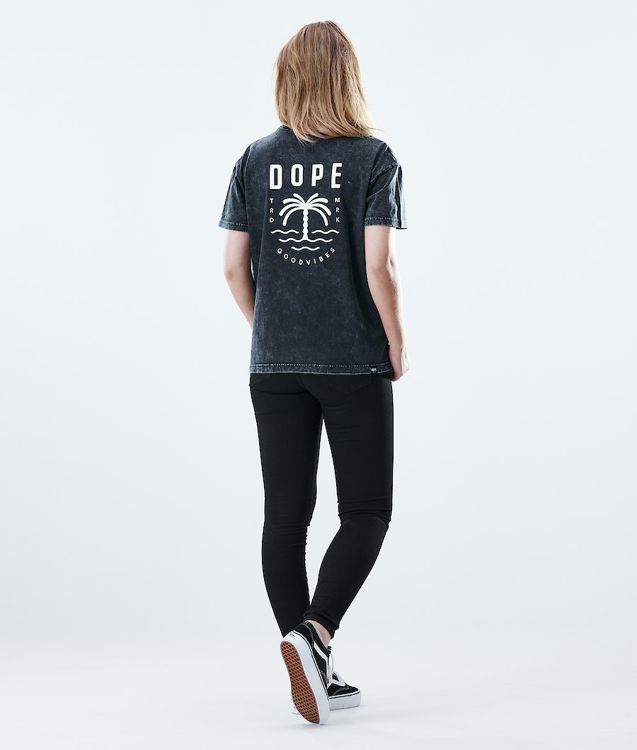 Dope Regular Palm T-Shirts Damen Schwarz | NG8135792
