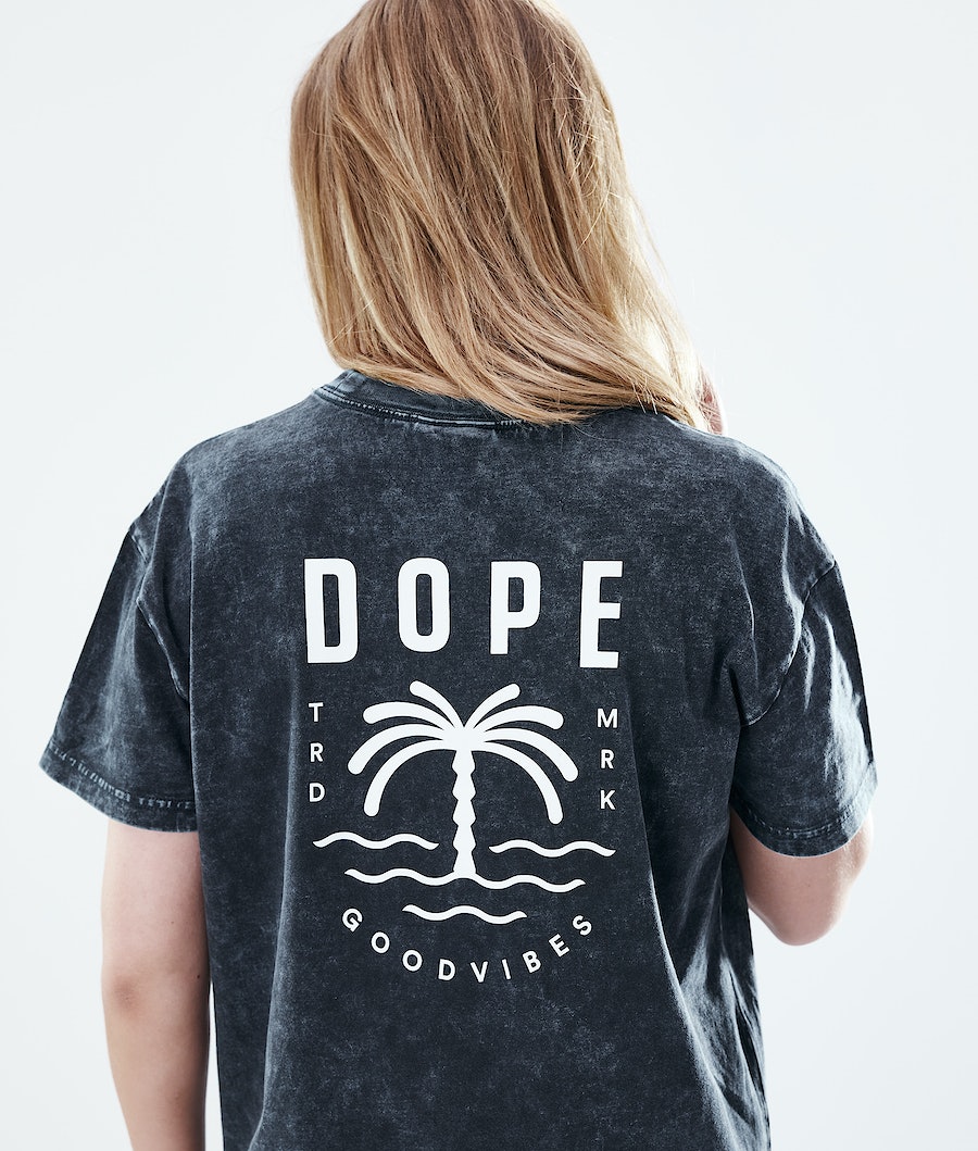 Dope Regular Palm T-Shirts Damen Schwarz | NG8135792