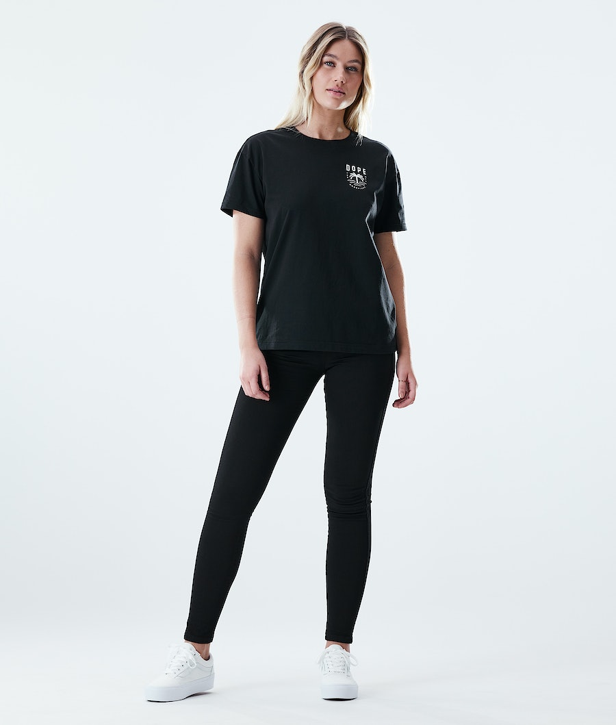 Dope Regular Palm T-Shirts Damen Schwarz | XO0319862