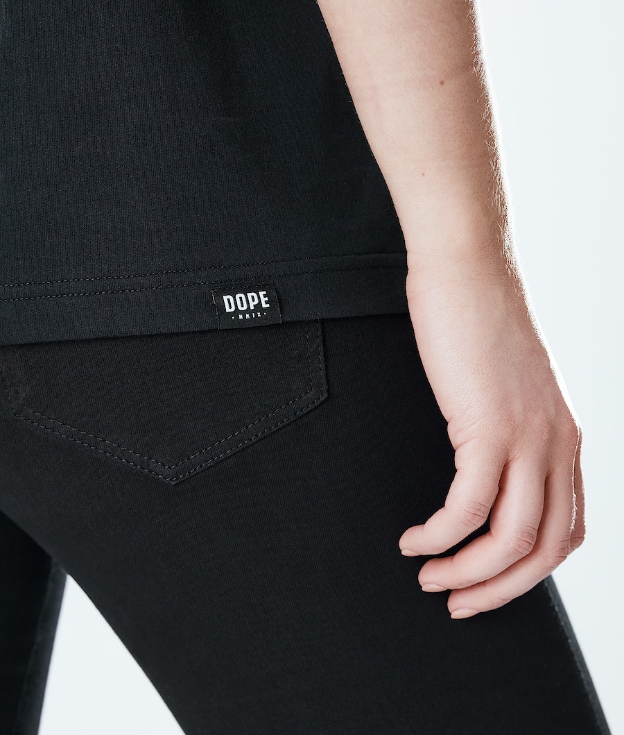 Dope Regular Palm T-Shirts Damen Schwarz | XO0319862