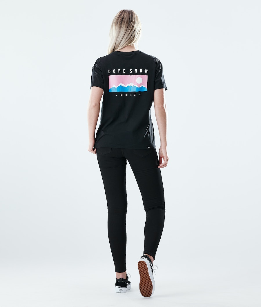 Dope Regular Range T-Shirts Damen Schwarz | JB6907231