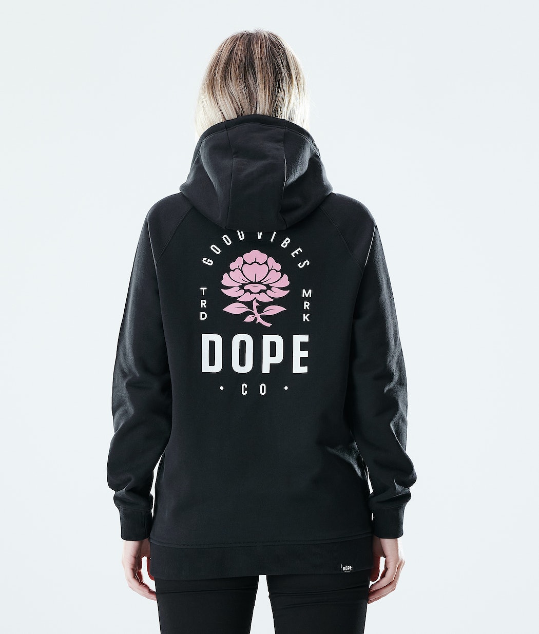 Dope Regular Rose Hoodie Damen Schwarz | JP3740215